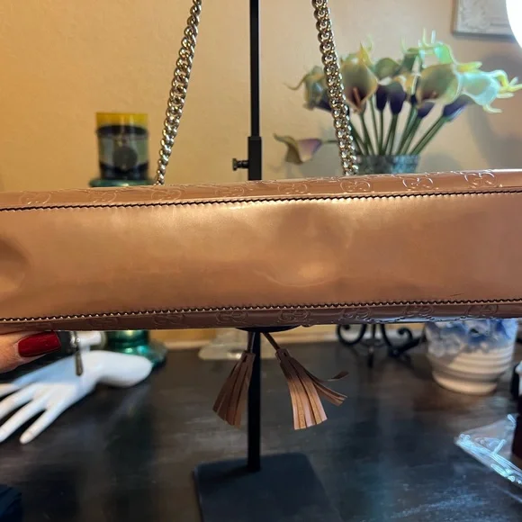 - sold Gucci Guccissima Medium  Emily Chain Cipria colored  Shoulder Bag - Picture 6 of 13